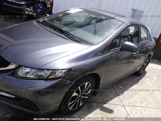 19XFB2F84FE097717 - 2015 HONDA CIVIC EX GRAY photo 2