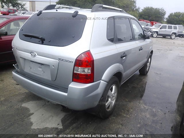 KM8JM12B37U558713 - 2007 HYUNDAI TUCSON GLS GRAY photo 4