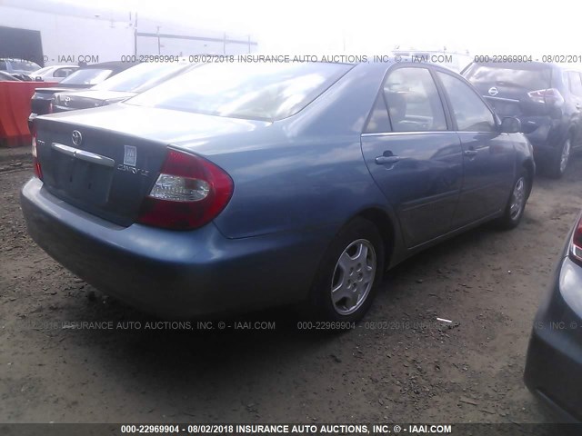 4T1BE32K22U539060 - 2002 TOYOTA CAMRY LE/XLE/SE Mavi foto 4