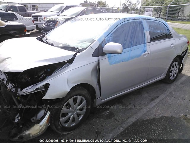 JTDBL40E299067808 - 2009 TOYOTA COROLLA LE/XLE SILVER photo 2