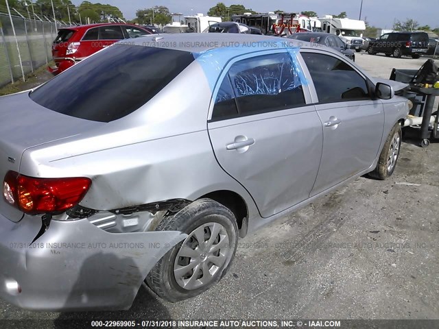 JTDBL40E299067808 - 2009 TOYOTA COROLLA LE/XLE SILVER photo 4