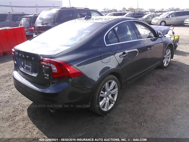 YV1902FH7C2109641 - 2012 VOLVO S60 T6 GRAY photo 4