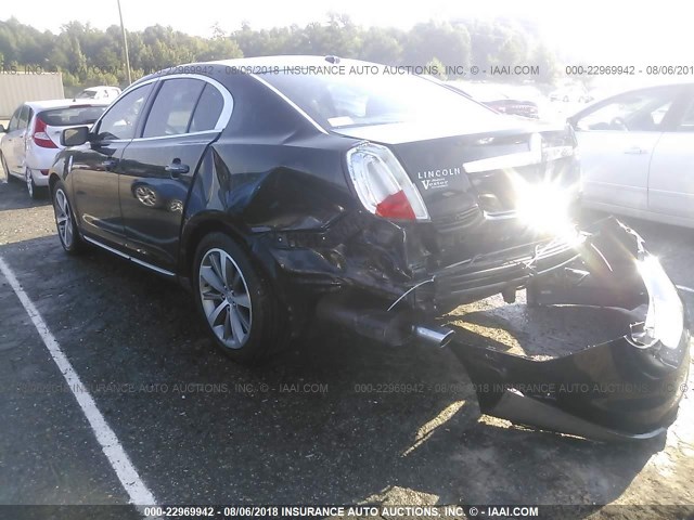 1LNHM94R49G603442 - 2009 LINCOLN MKS BLACK photo 3