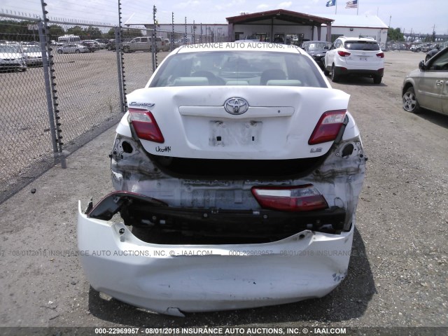 4T1BE46K37U595354 - 2007 TOYOTA CAMRY NEW GENERAT CE/LE/XLE/SE WHITE photo 6