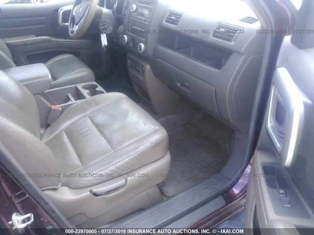 2HJYK16557H523473 - 2007 HONDA RIDGELINE RTL BURGUNDY photo 5