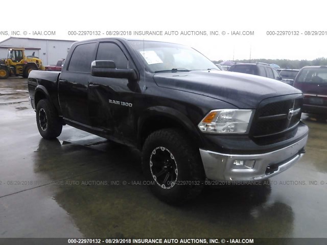 1C6RD7LP1CS274630 - 2012 DODGE RAM 1500 BLACK photo 1