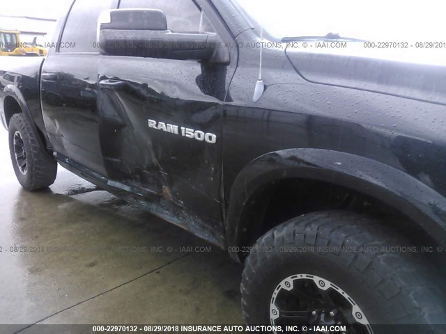 1C6RD7LP1CS274630 - 2012 DODGE RAM 1500 BLACK photo 6