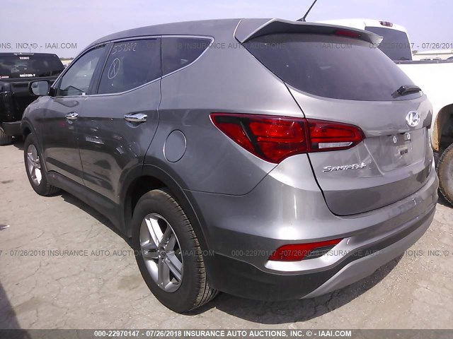 5XYZTDLB6JG551662 - 2018 HYUNDAI SANTA FE SPORT  GRAY photo 3