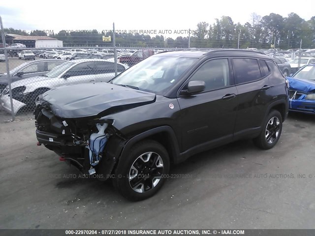 3C4NJDDB1JT174783 - 2018 JEEP COMPASS TRAILHAWK GRAY photo 2