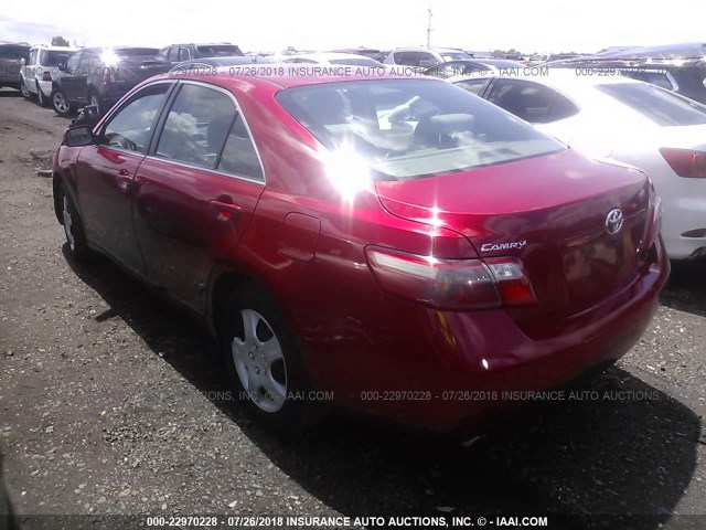 4T1BK46K97U006641 - 2007 TOYOTA CAMRY NEW GENERAT LE/XLE/SE RED photo 3