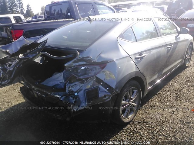 5NPD84LF7JH306828 - 2018 HYUNDAI ELANTRA SEL/VALUE/LIMITED GRAY photo 4