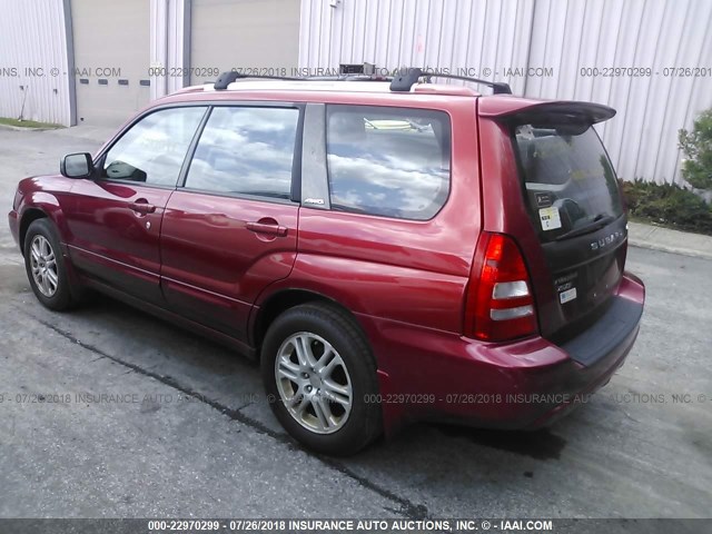 JF1SG69694H744319 - 2004 SUBARU FORESTER 2.5XT RED photo 3