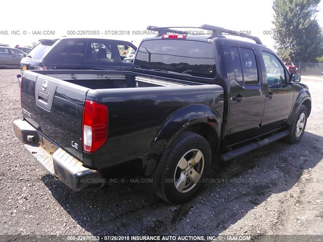 1N6AD07W55C420567 - 2005 NISSAN FRONTIER CREW CAB LE/SE/OFF ROAD BLACK photo 4