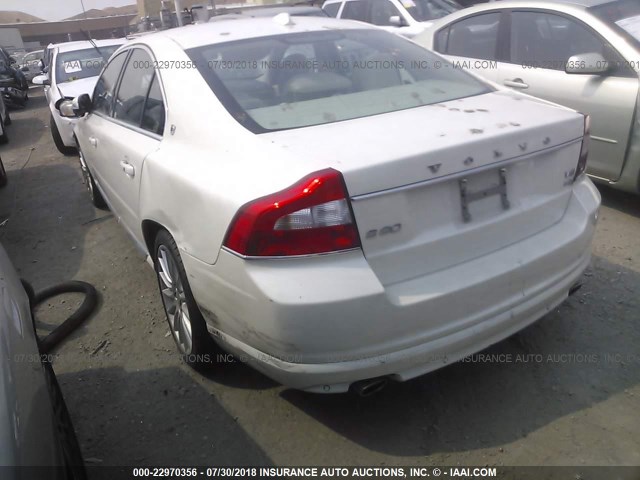 YV1852AR3A1124248 - 2010 VOLVO S80 V8 WHITE photo 3