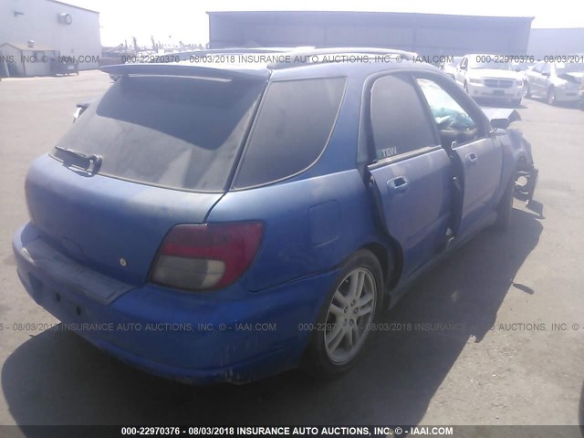 JF1GG29653G803661 - 2003 SUBARU IMPREZA WRX BLUE photo 4