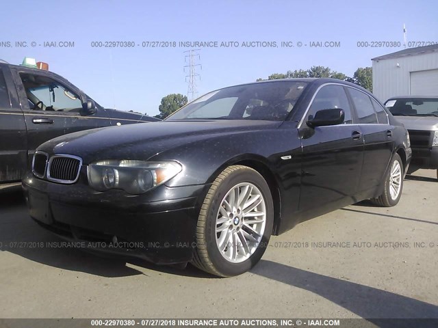 WBAGL63574DP73804 - 2004 BMW 745 I BLACK photo 2