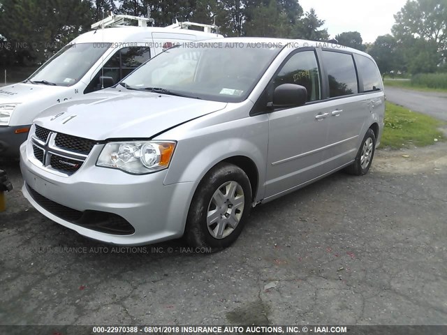 2C4RDGBG6CR395469 - 2012 DODGE GRAND CARAVAN SE SILVER photo 2