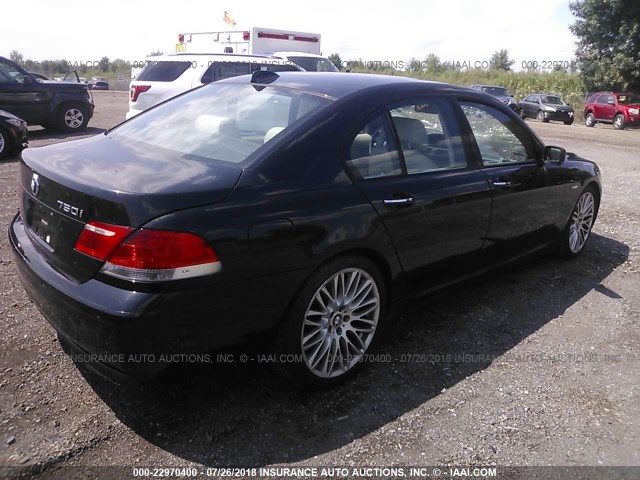 WBAHL835X8DT12196 - 2008 BMW 750 I BLACK photo 4