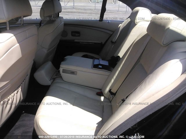 WBAHL835X8DT12196 - 2008 BMW 750 I BLACK photo 8