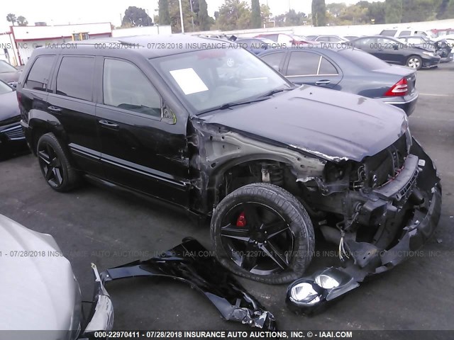 1J8HR78307C630196 - 2007 JEEP GRAND CHEROKEE SRT-8 BLACK photo 1