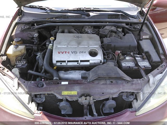 4T1BF32K64U072967 - 2004 TOYOTA CAMRY LE/XLE/SE 栗色 照片 10