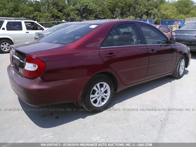 4T1BF32K64U072967 - 2004 TOYOTA CAMRY LE/XLE/SE 栗色 照片 4