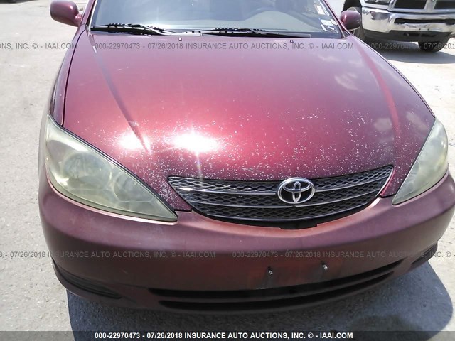 4T1BF32K64U072967 - 2004 TOYOTA CAMRY LE/XLE/SE 栗色 照片 6