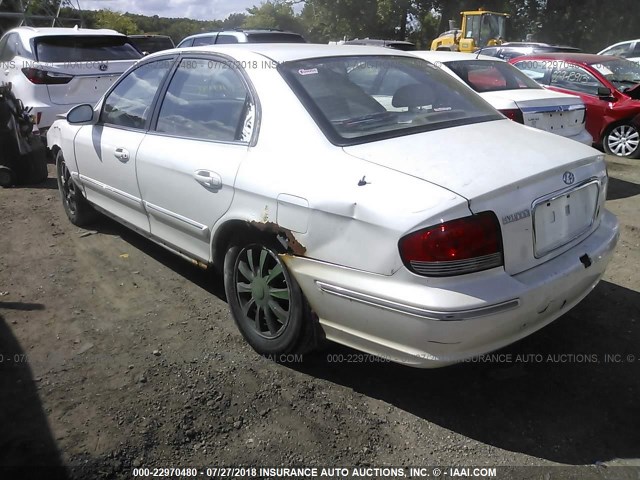 KMHWF35H03A848348 - 2003 HYUNDAI SONATA GLS/LX WHITE photo 3