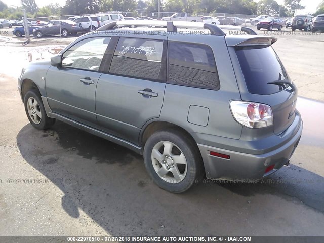 JA4LZ41F64U046907 - 2004 MITSUBISHI OUTLANDER XLS GRAY photo 3