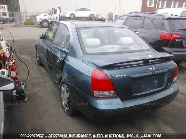 KMHDN45D32U298590 - 2002 HYUNDAI ELANTRA GLS/GT Light Blue photo 3