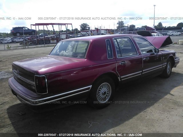 1LNLM81W1RY727614 - 1994 LINCOLN TOWN CAR EXECUTIVE MAROON photo 4