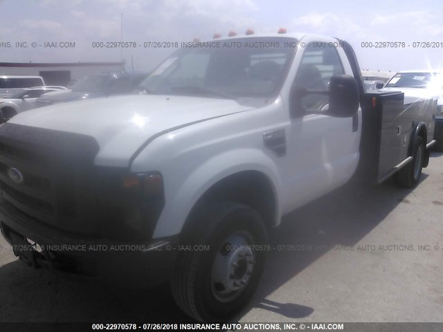 1FDWF37R18EC61128 - 2008 FORD F350 SUPER DUTY WHITE photo 2