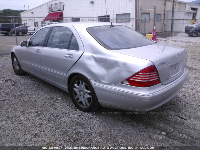 WDBNG75J03A356635 - 2003 MERCEDES-BENZ S 500 SILVER photo 3