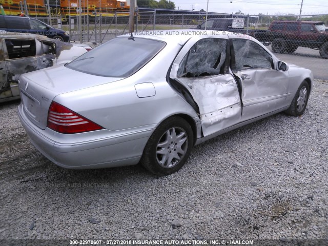 WDBNG75J03A356635 - 2003 MERCEDES-BENZ S 500 SILVER photo 4