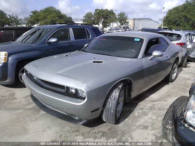 2C3CDYAG9CH127815 - 2012 DODGE CHALLENGER SXT SILVER photo 2