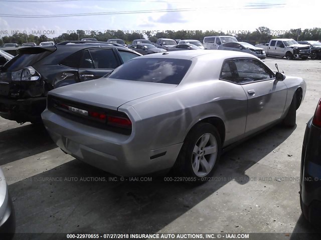 2C3CDYAG9CH127815 - 2012 DODGE CHALLENGER SXT SILVER photo 4