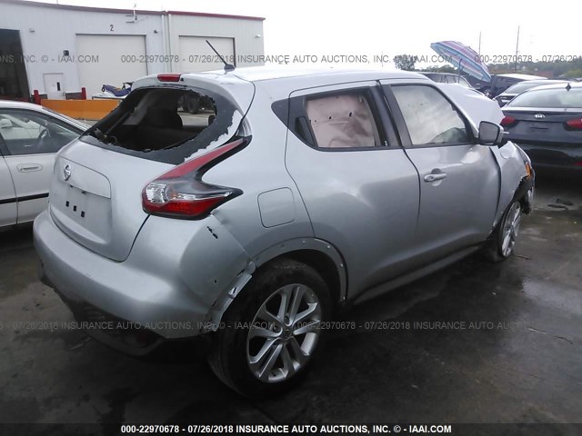 JN8AF5MR1HT701248 - 2017 NISSAN JUKE S/SV/SL/NISMO SILVER photo 4