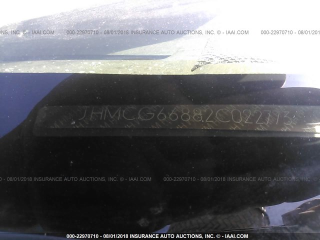JHMCG66882C022773 - 2002 HONDA ACCORD EX/SE SILVER photo 9