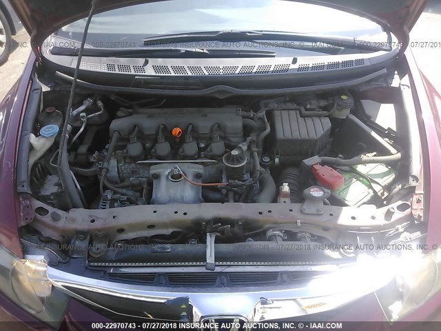 2HGFA1F94AH548763 - 2010 HONDA CIVIC EXL წითელი ფოტო 10