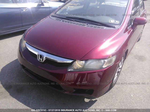 2HGFA1F94AH548763 - 2010 HONDA CIVIC EXL წითელი ფოტო 6