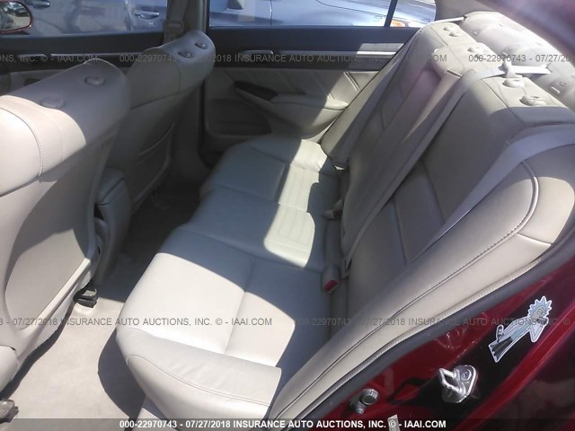 2HGFA1F94AH548763 - 2010 HONDA CIVIC EXL წითელი ფოტო 8
