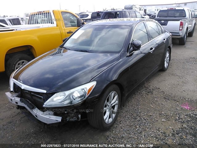 KMHGC4DD4CU200902 - 2012 HYUNDAI GENESIS 3.8L BLACK photo 2