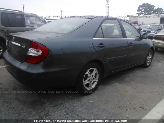 4T1BE32K92U529870 - 2002 TOYOTA CAMRY LE/XLE/SE 绿色 照片 4