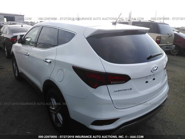 5NMZTDLB7JH072107 - 2018 HYUNDAI SANTA FE SPORT  WHITE photo 3