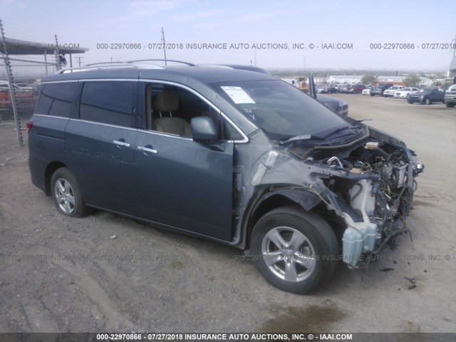 JN8AE2KP2C9034196 - 2012 NISSAN QUEST S/SV/SL/LE BLUE photo 1