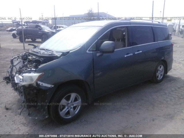 JN8AE2KP2C9034196 - 2012 NISSAN QUEST S/SV/SL/LE BLUE photo 2