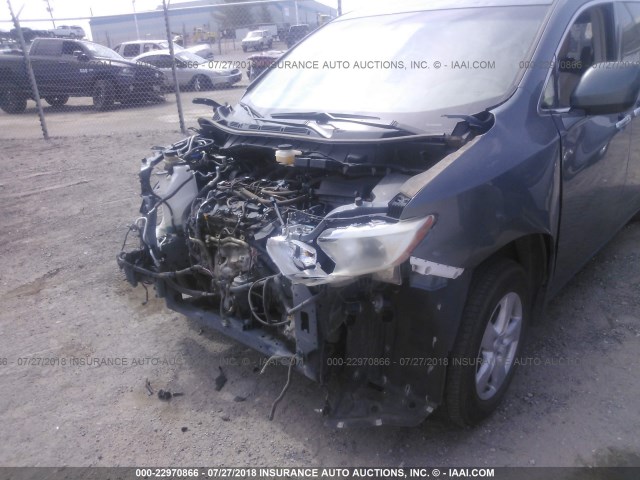 JN8AE2KP2C9034196 - 2012 NISSAN QUEST S/SV/SL/LE BLUE photo 6