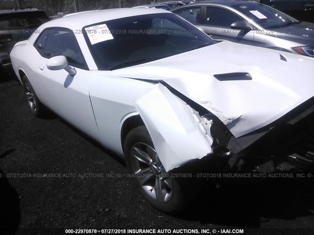 2C3CDZAG7JH123880 - 2018 DODGE CHALLENGER SXT WHITE photo 1