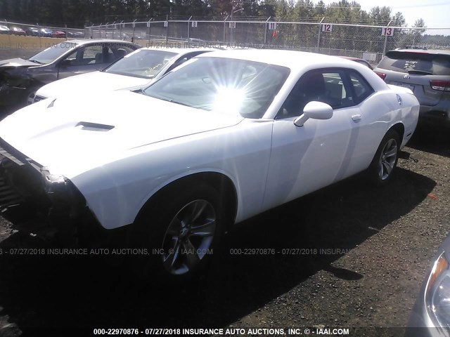 2C3CDZAG7JH123880 - 2018 DODGE CHALLENGER SXT WHITE photo 2