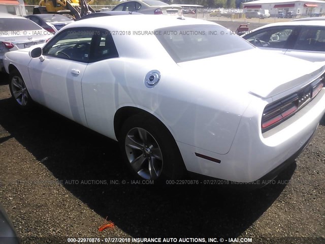 2C3CDZAG7JH123880 - 2018 DODGE CHALLENGER SXT WHITE photo 3